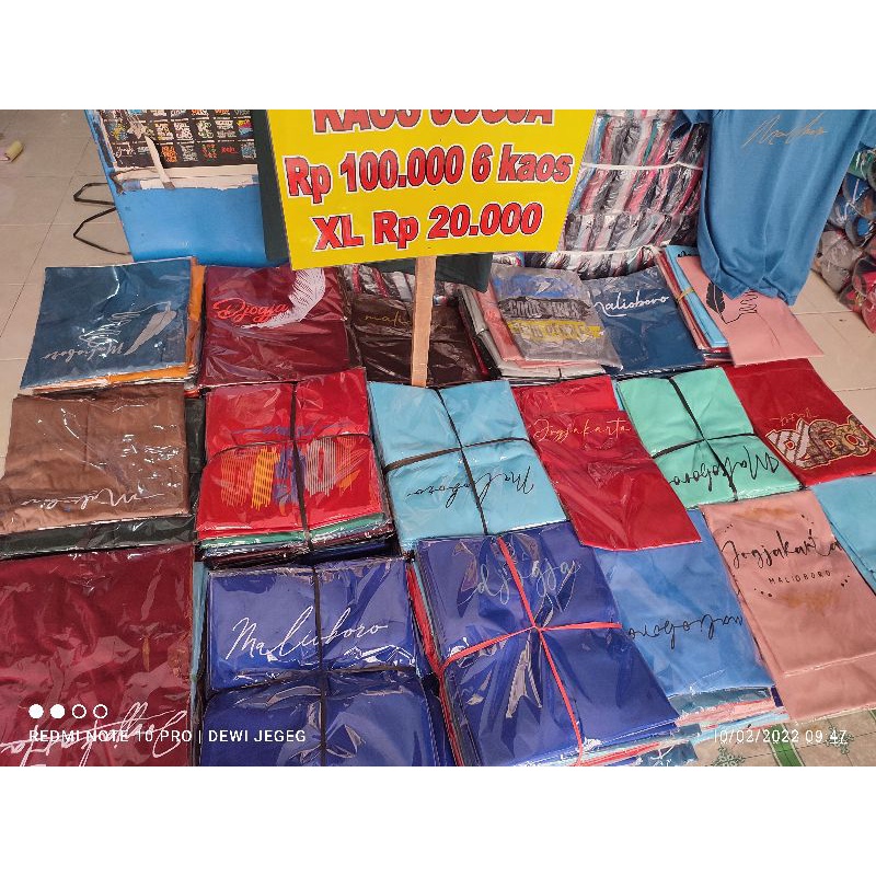 AF36 paket usaha 6 pcs kaos distro malioboro yogyakarta kaos jogja pria wanita baju jogja malioboro