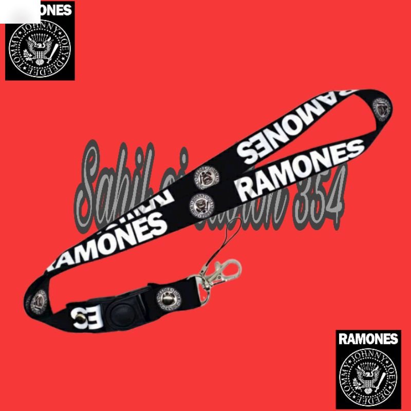 

Tali Lanyard RAMONES band musik Punk rock gantungan kunci/gantungan id card /gantungan hp murah COD