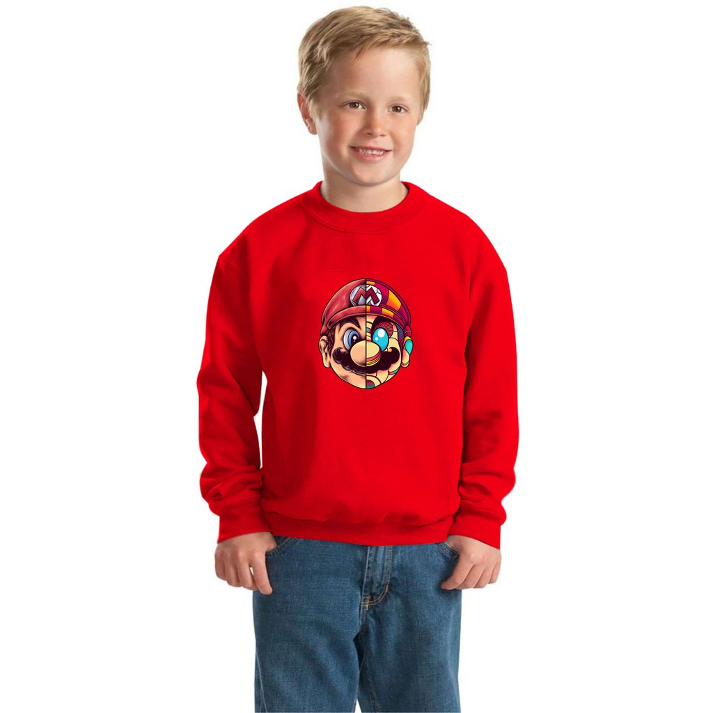 bisa bayar di tempat/ BS//COD//BAJU KAOS ANAK ANAK MARIOO TANGAN PANJANG GOOD QUALITY