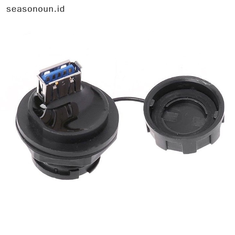 Seasonoun USB Female Socket Plug Panel Mount Adapter USB 3.0 Konektor Tahan Air IP68.
