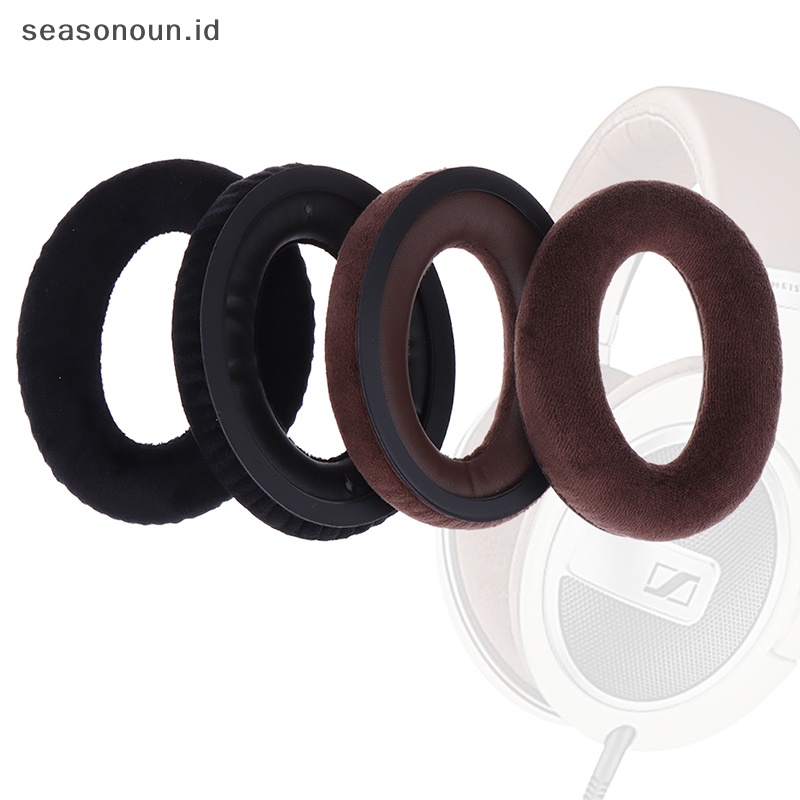 Seasonoun 1pasang Bantalan Bantalan Telinga Untuk Sennheiser HD515 HD555 HD595 HD598 PC360 Headphone Pengganti Earpads Earmuff Headphone Sponge Cover.