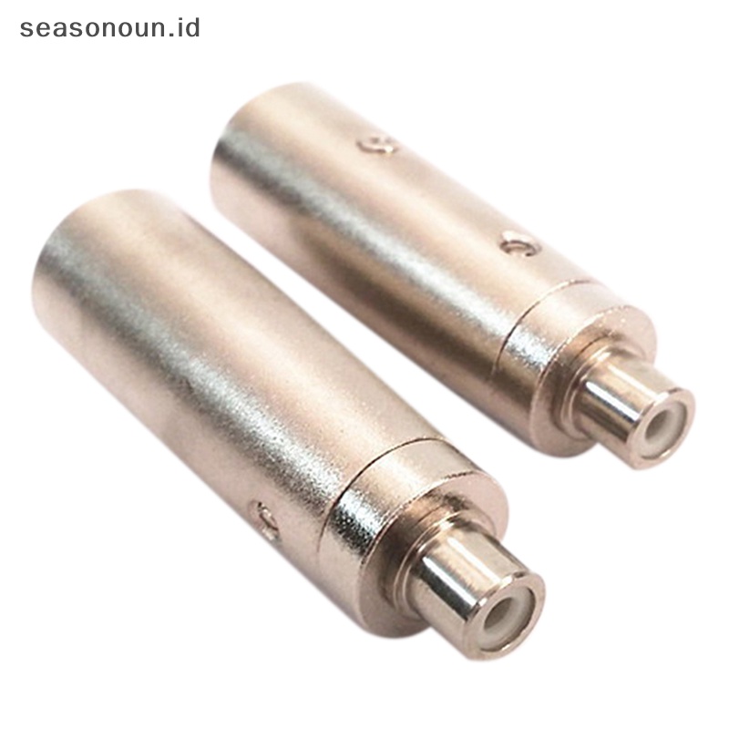 Seasonoun 3pin XLR Plug Male to RCA Female Konektor Adaptor Audio Microphone Amplifier.