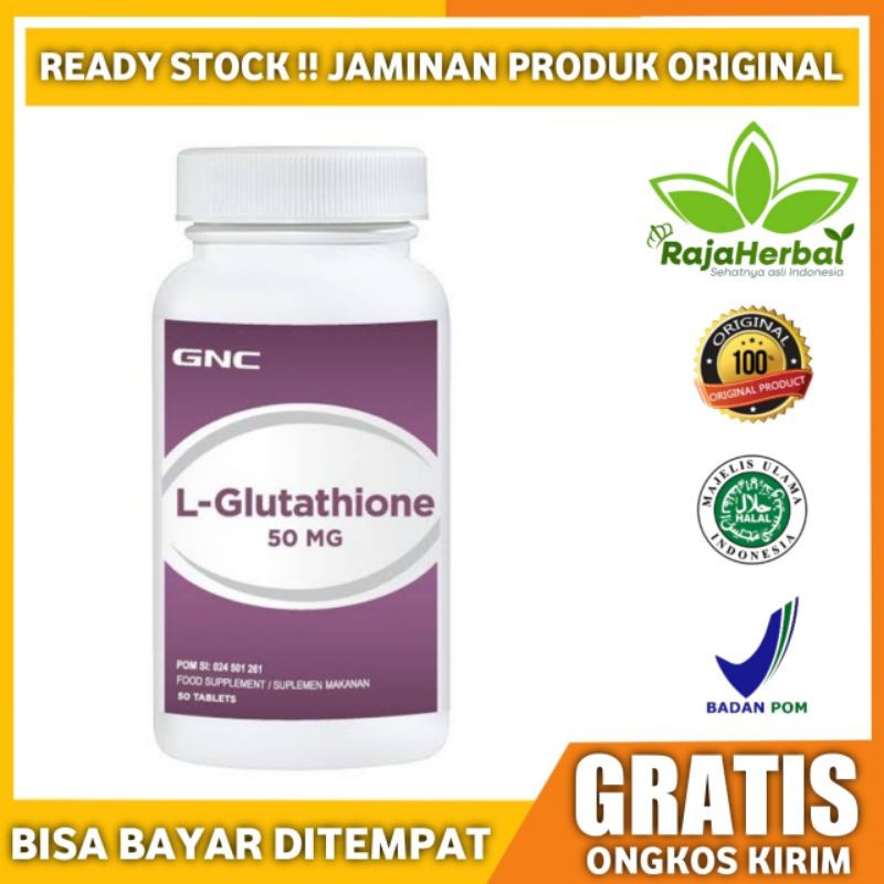 (BHJ)GNC L-GLUTATHIONE ANTIOKSIDAN 50MG ANAK AUTIS INSULIN LANSIA ORIGINAL(Gratis ongkir)