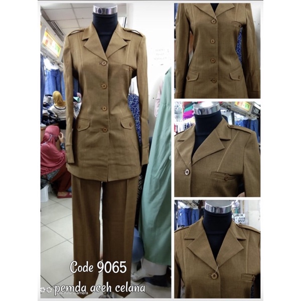 Seragam Blazer PNS PDH ASN Pemda Guru Khaki Tua Muda Rok Celana Wanita Terbaru Tersedia Jumbo Size