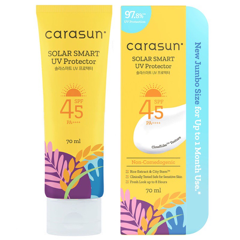 CARASUN Solar Smart UV Protector SPF 45 Pa++++ 70ml | Sunscreen