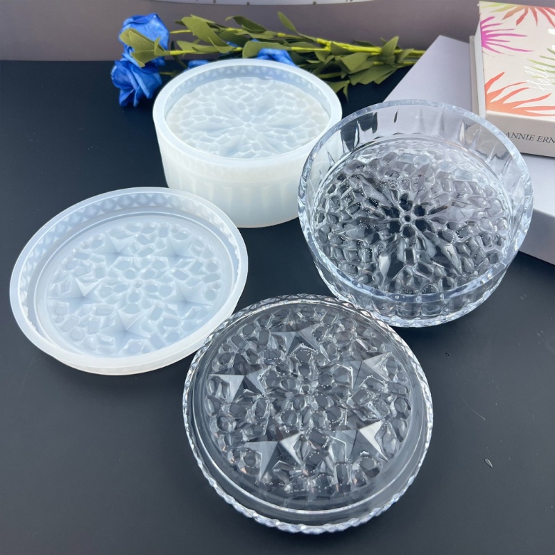 Siy Kotak Penyimpanan Besar Cetakan Silikon 3D Toples Kristal Epoxy Resin Cetakan Wadah Permen Kotak Perhiasan Membuat Perlengkapan Mudah Di