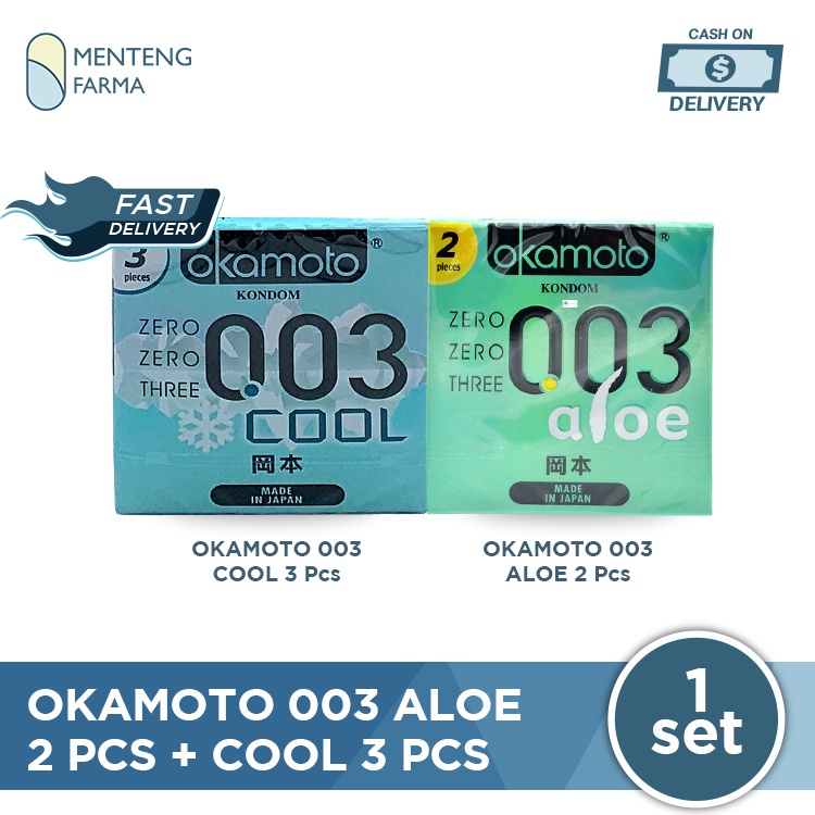 Kondom Okamoto 003 Aloe isi 2 + 003 Cool isi 3