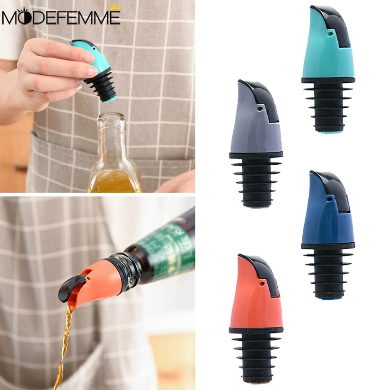 Pembuka Otomatis Botol Minyak Wine Bottle Pourer Cap Bottle Head Spout Stopper Mulut Dispenser Lock Plug Seal Anti Bocor Karet Nozzle Oil Bottle Stopper Aksesoris Dapur