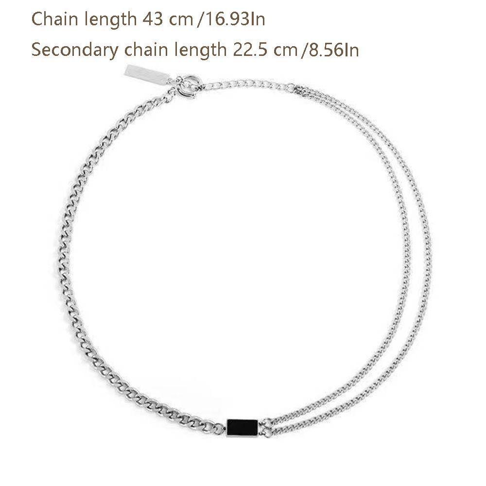 Mxbeauty Liontin Kristal Sweater Rantai Logam Perak Trendi Y2k Kepribadian Punk Kalung Anti Karat