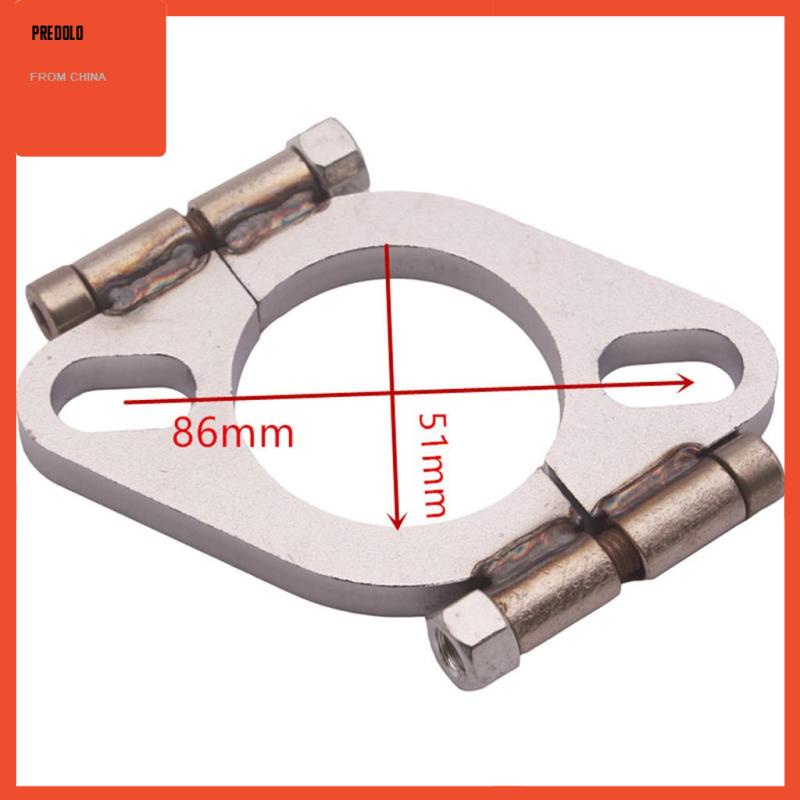 [Predolo] 2.0 &quot;inch Exhaust Flange Flat Oval Split Repair Pengganti Baja Ringan