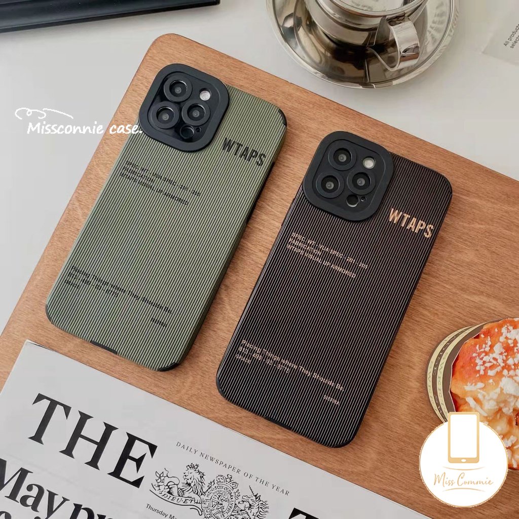 IPHONE Casing Kompatibel Untuk Iphone11 14 12 13 Pro Max7 8 Plus X XR XS MAX Soft Tpu Silicon Shockproof Tekstur Kulit Mewah Trendi Brand Bisnis Minimalis Case Cover