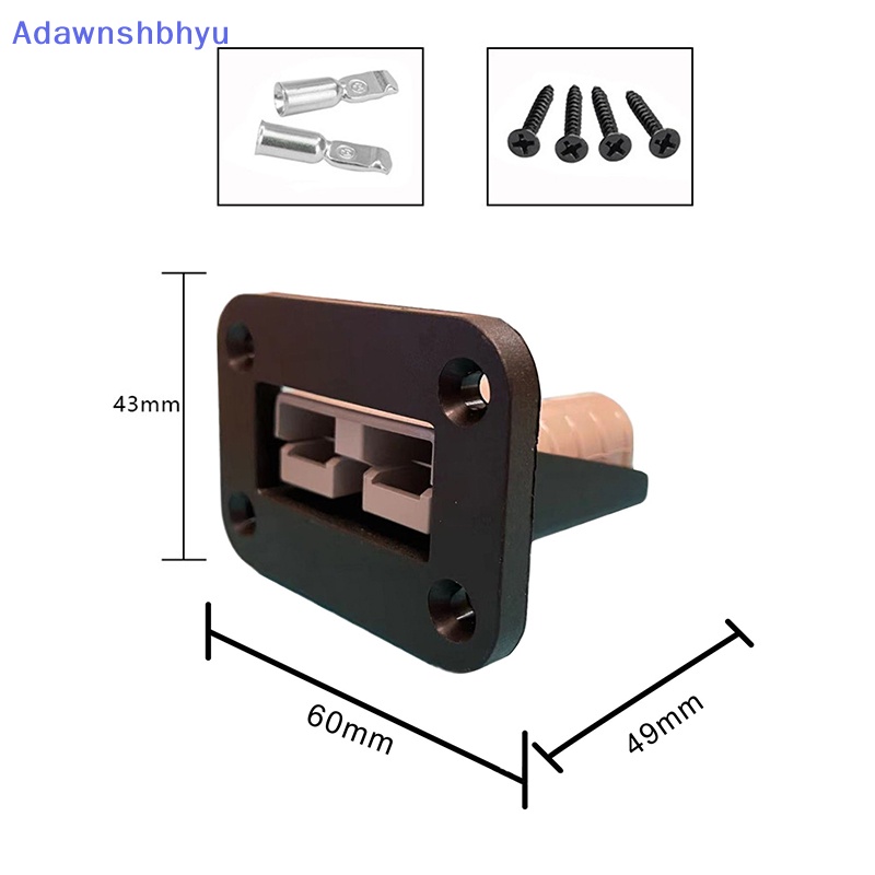 Adhyu Kompatibel Dengan Anderson Plug Flush Moung Panel Cover Untuk Caravan 50A 600V Kapal Plastik Socket Panel Parts ID