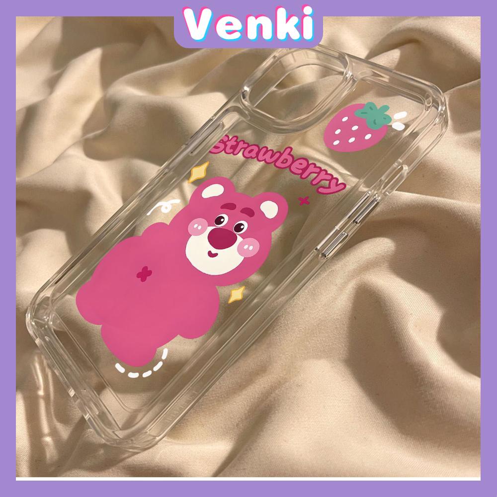 For iPhone 11 iPhone Case Clear Big Hole Space Case TPU Soft Case Shockproof Protection Camera Cute Pink Bear Compatible with iPhone 14 13 Pro max 12 Pro Max 11 xr xs max 7 8Plus