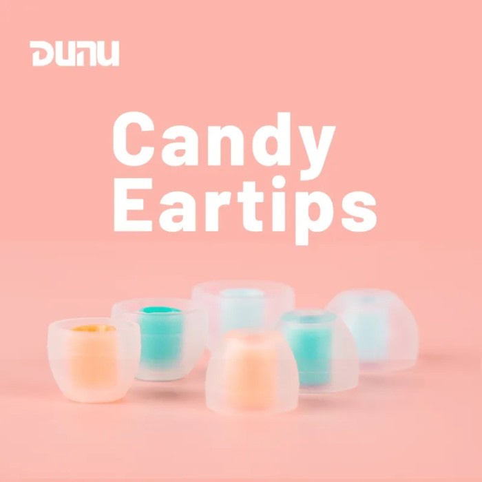 DUNU CANDY Flexible Silicone Eartips Comfort Secure Grip IEM &amp; TWS