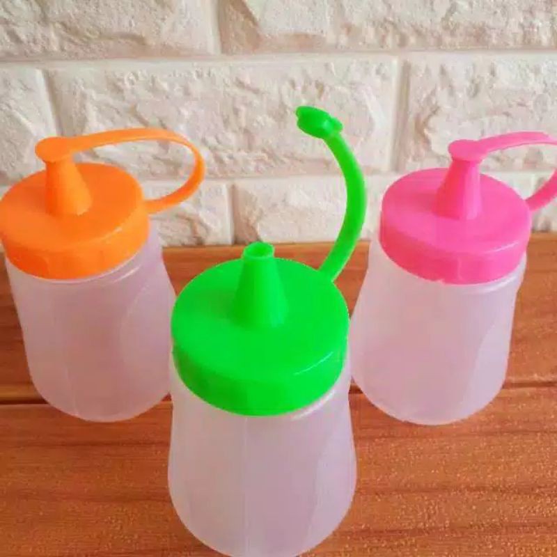 BOTOL SAOS / BOTOL KECAP PLASTIK KECIL NINA 250 ML / BOTOL MAYONAISE / BOTOL BUMBU PAPEDA