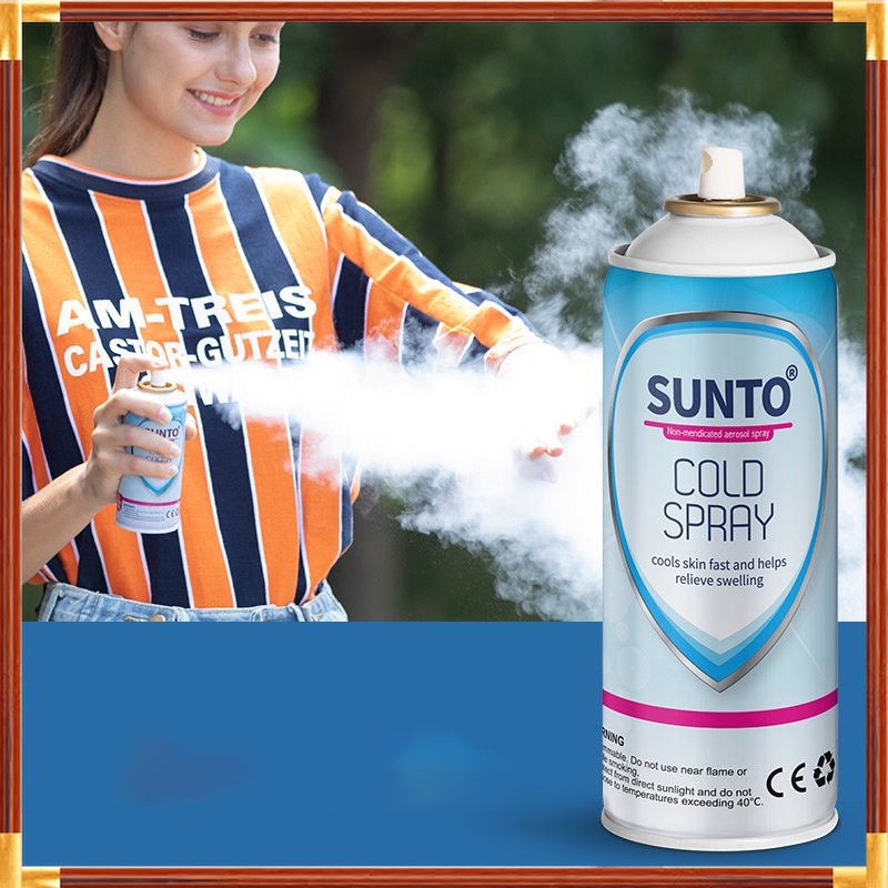 MURAH Sunto Kompress Dingin Spray Sports Cooling Cold Relieves Muscles 255g - ST2010 - No Color MURA
