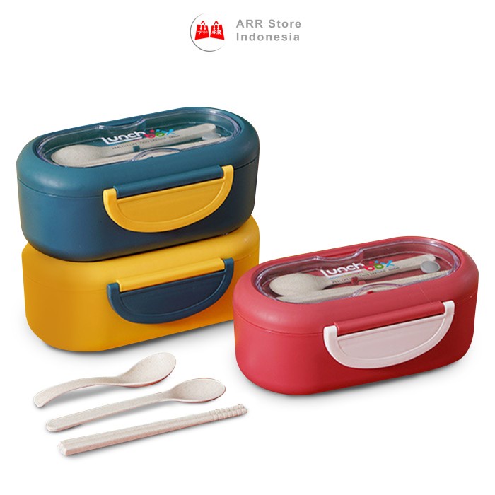 Kotak Bekal Makan Lunch Box Kotak Makan Food Grade Free Sendok Makan