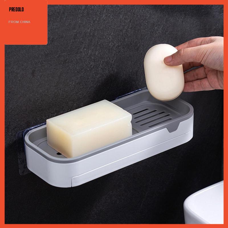 [Predolo] Soap Holder Self Draining Tempat Sabun Tempel Dinding Untuk Kamar Mandi Shower Hotel