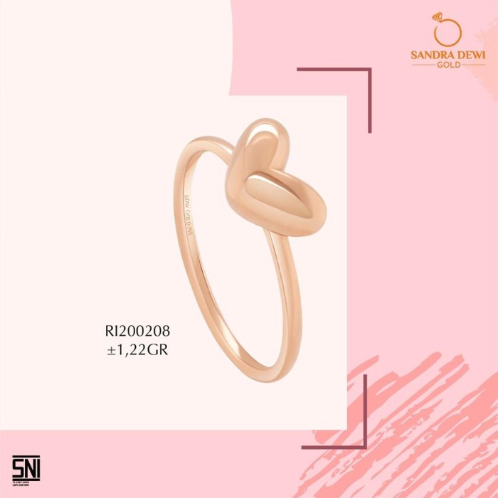 Cincin Sandra Dewi Gold Golden Love Series RI 200208 - 10