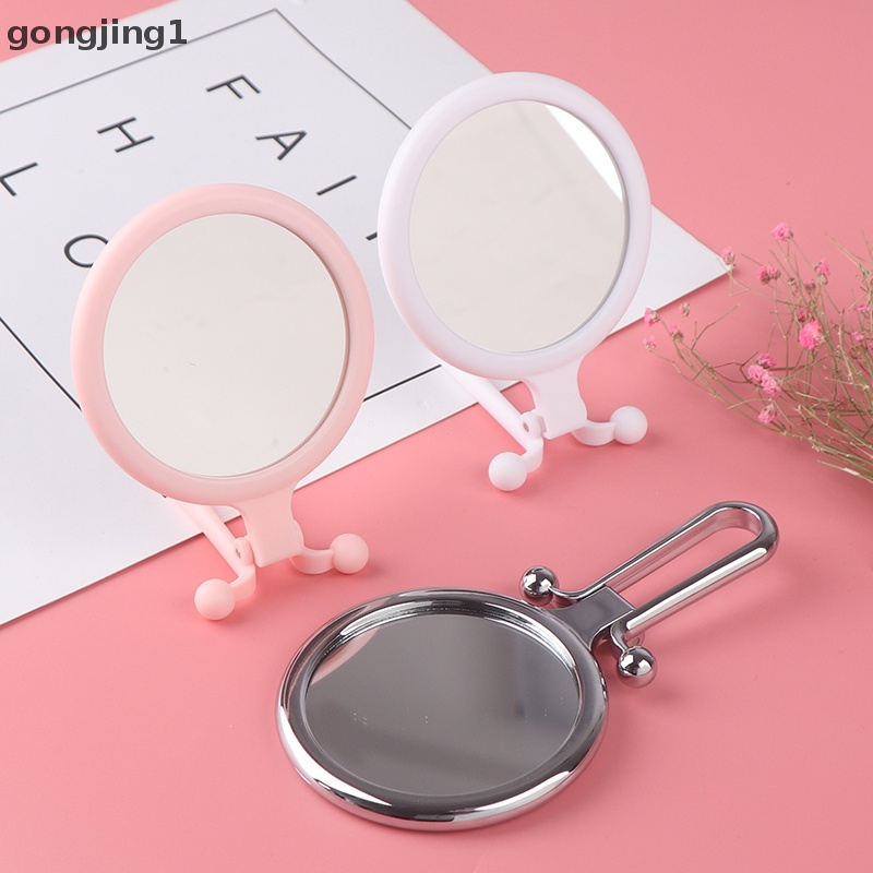 Ggg5/10x Magnifying Handheld Mirror Travel Cermin Rias Tangan Lipat Dua Sisi ID