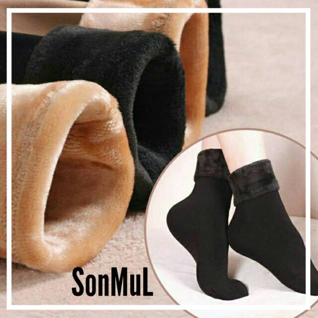 READY INDONESIA Winter Autumn Velvet Socks Kaos Kaki Bahan Katun Cashmere Tebal Hangat Musim Dingin