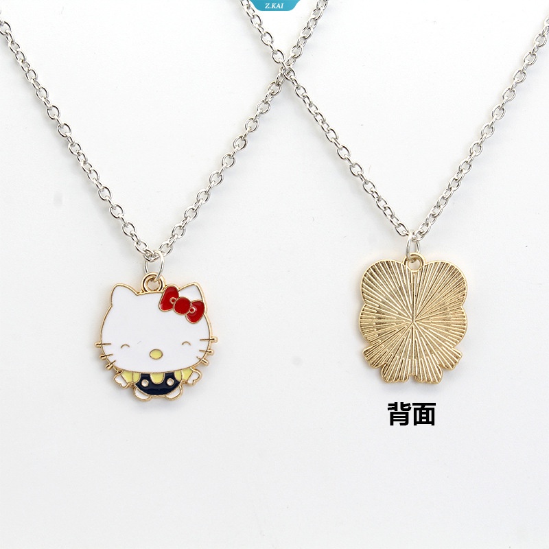 Lucu Katak Bermata Besar Kwon Kepala Besar KT Kucing Kalung Kalung Kepala Besar Kitty Siswa Sahabat Kalung Hewan Liontin Klavikula Rantai Kalung [ZK]