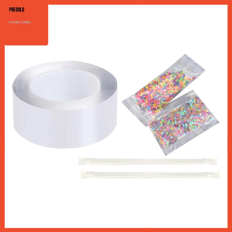 [Predolo] Chiwanji Blow Bubbles Balon Double Sided Tape Menarik Kerajinan Tangan DIY Sensory