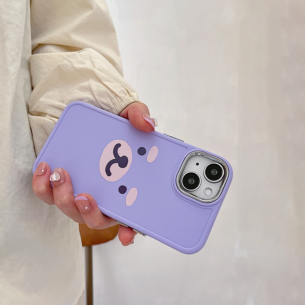 Casing IPhone Emoji Beruang Lucu Imut Kompatibel Untuk Iphone11 Casing14 Pro Max Ip13 Pro Max Iphone12 IPhone 11pro Max IPhone X XS Ip XS Max Xjavascript: R Back Cover Shell