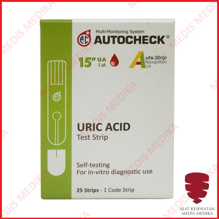 Strip Autocheck Glucose Uric Acid Cholesterol Gula UA Kolesterol Auto Check Diagnosa Asam Urat