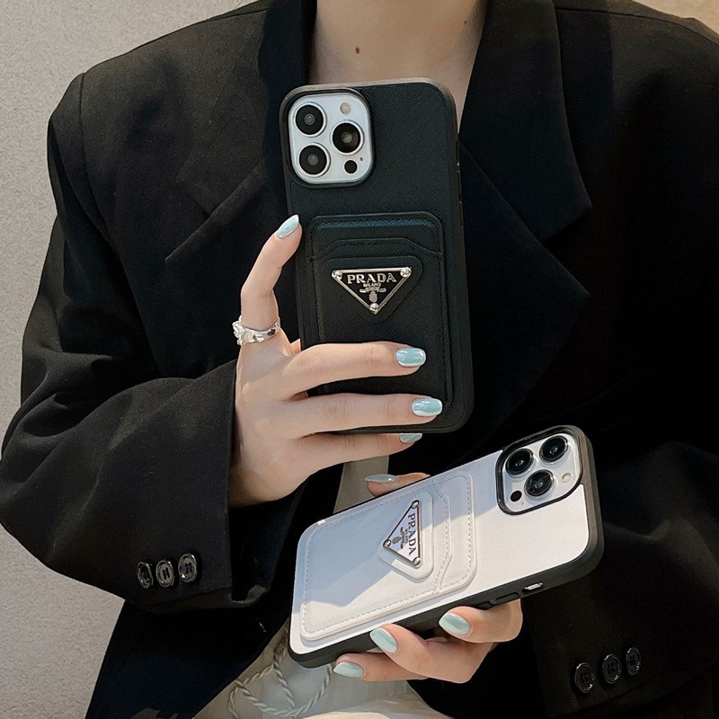 Luxury Black Cross Lines Card Bag Phone Case for IPhone 6S 7 8 Plus XR XS Max 11 13 12 14 PRO Max 14 Plus Couple Phone Case for Women Girl Man Men