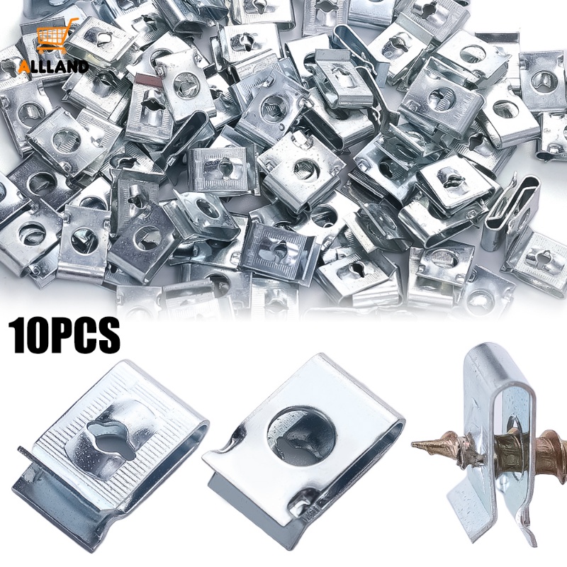 10pcs/set Klip Sekrup Otomatis Self-tapping/Klip Mur Universal U-TypeThreaded/Untuk Aksesoris Suku Cadang Mobil Otomatis