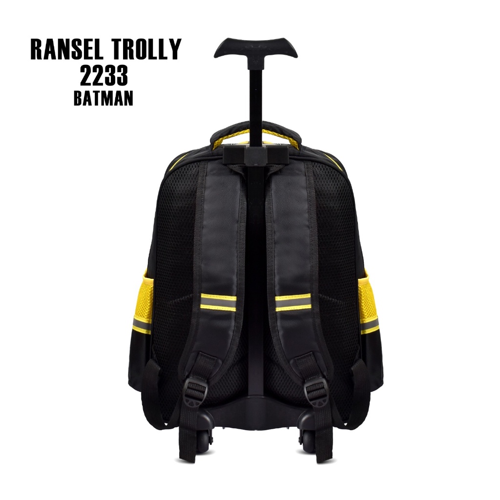 Tas Lampu Trolly 2233 Tas Sekolah Anak Cowok Sekolah Tas Roda Motif Batman,Captain America,Iron Man,Spiderman