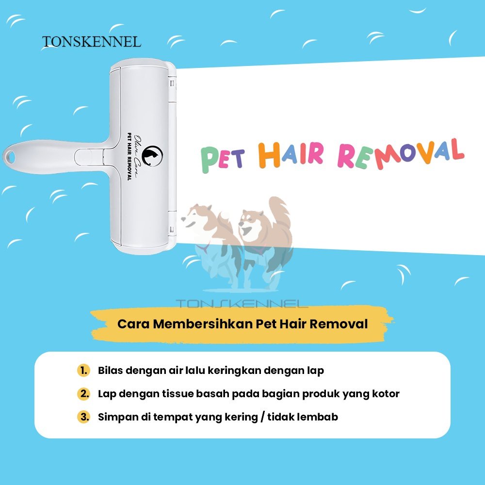 Olive Care Pembersih Bulu Kucing/Anjing PET HAIR REMOVAL yaitu Lint Roller Portable Jangka Panjang (Lifetime Use) untuk Pembersih Baju/Pakaian, Sofa, Tempat Tidur dll