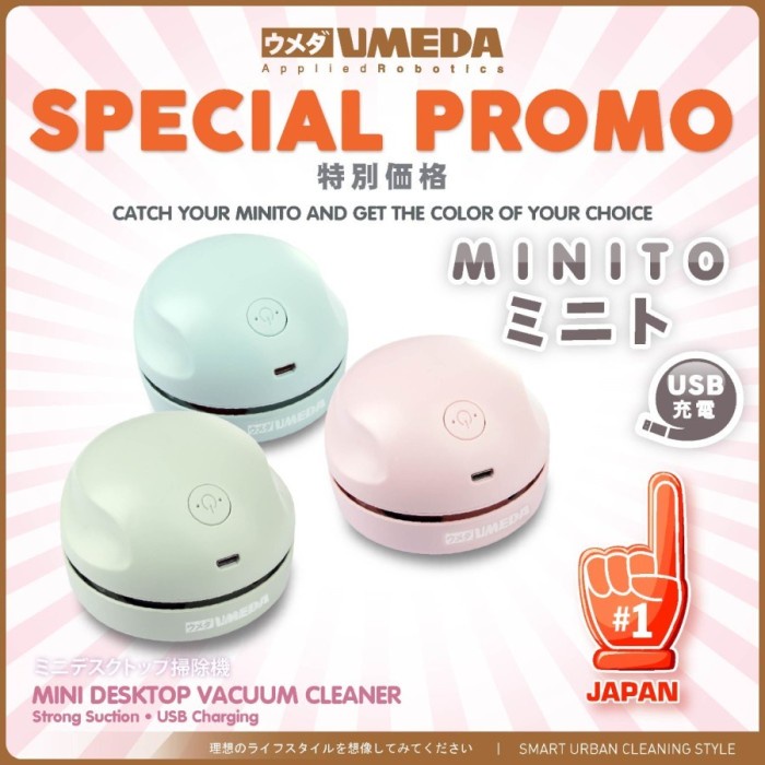 Umeda Minito USB charging Mini Lightweight Vacuum Cleaner