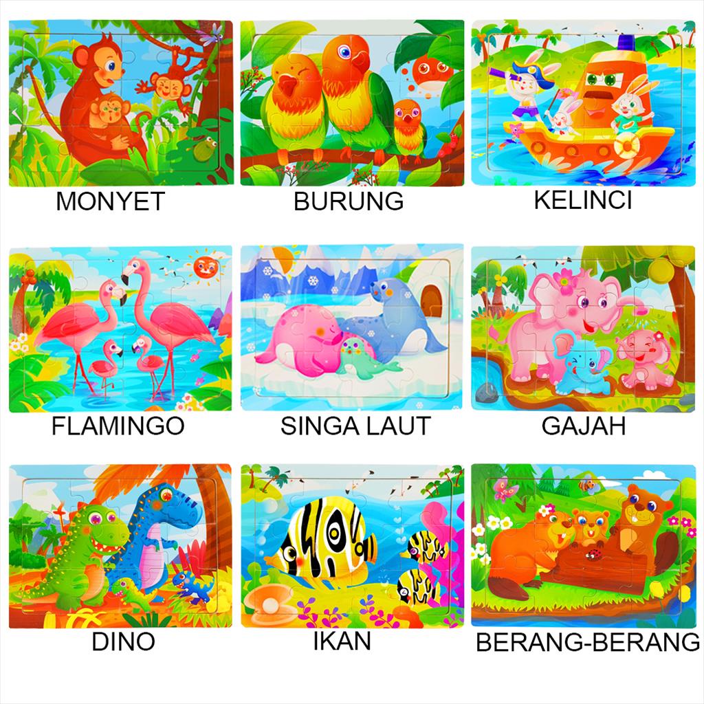 Mainan Edukasi Anak Mini Puzzle Kayu/ Wooden Puzzle Toys/ Jigsaw Puzzle Toys 721L