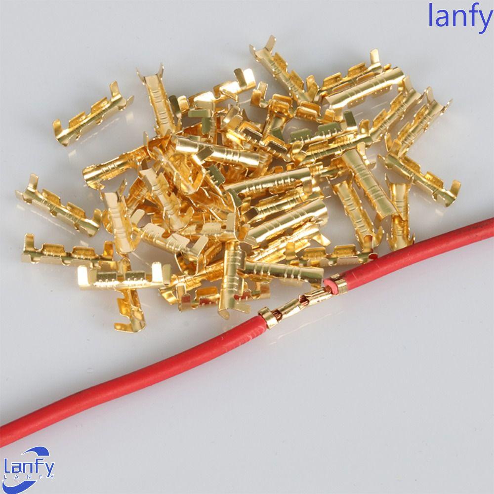 Lanfy 453terminal Berbentuk U 0.3-1.5mm2 50.100/200pcs Cable Lugs Fascia Kawat Gigi Kecil Sambungan Kawat Crimp Connector Cold-Pressed Connector Wire Joint Cold Terminal