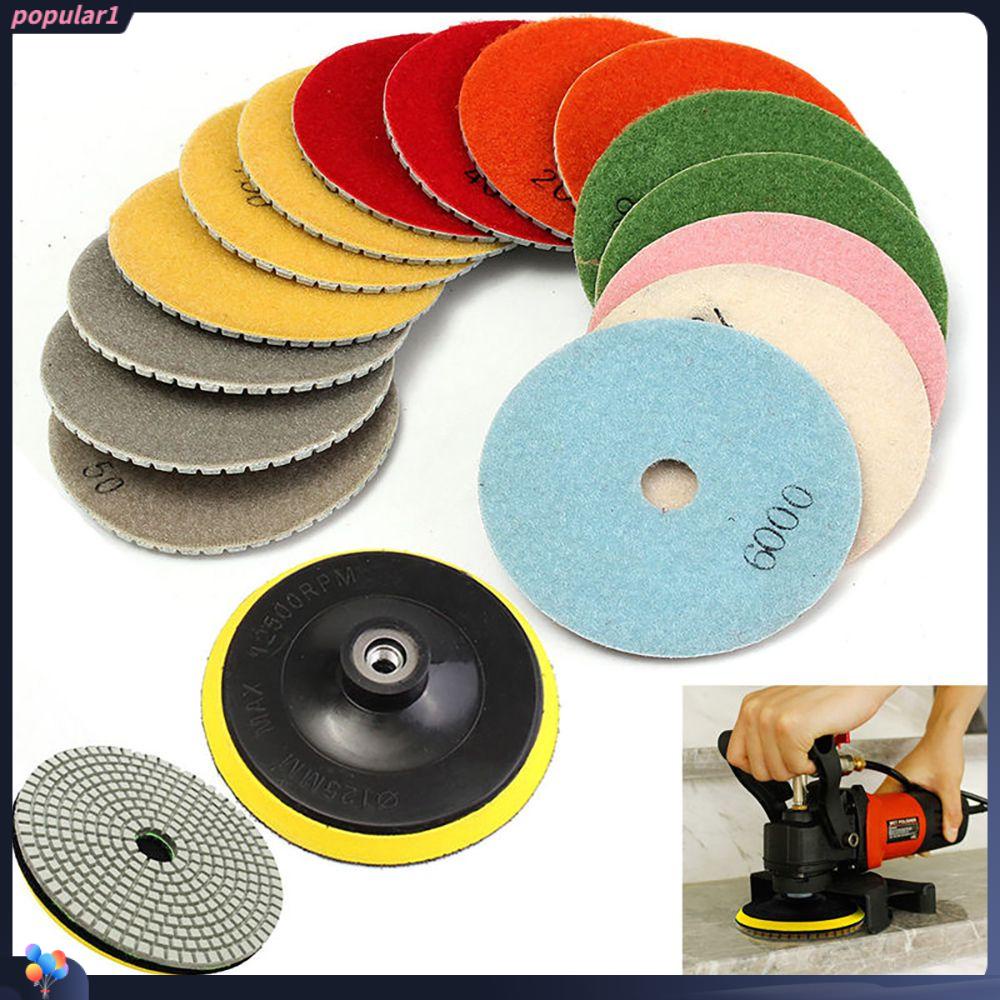 Populer Diamond Polishing Pads Kualitas Bagus Kit 16pcs Poles Marmer