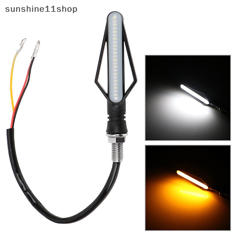 Sho Lampu Sein LED Sepeda Motor Lampu Indikator Motor Plat Nomor DRL Moto Flasher Tail Bohlam Rem Putih Kuning Merah N