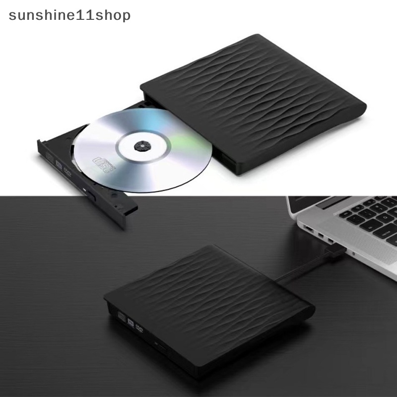 Sho Portable External Dvd Drive USB 3.0 Slim External Dvd RW CD Writer Drive Burner Reader Player Penggerak Optik Untuk Laptop PC Dvd N