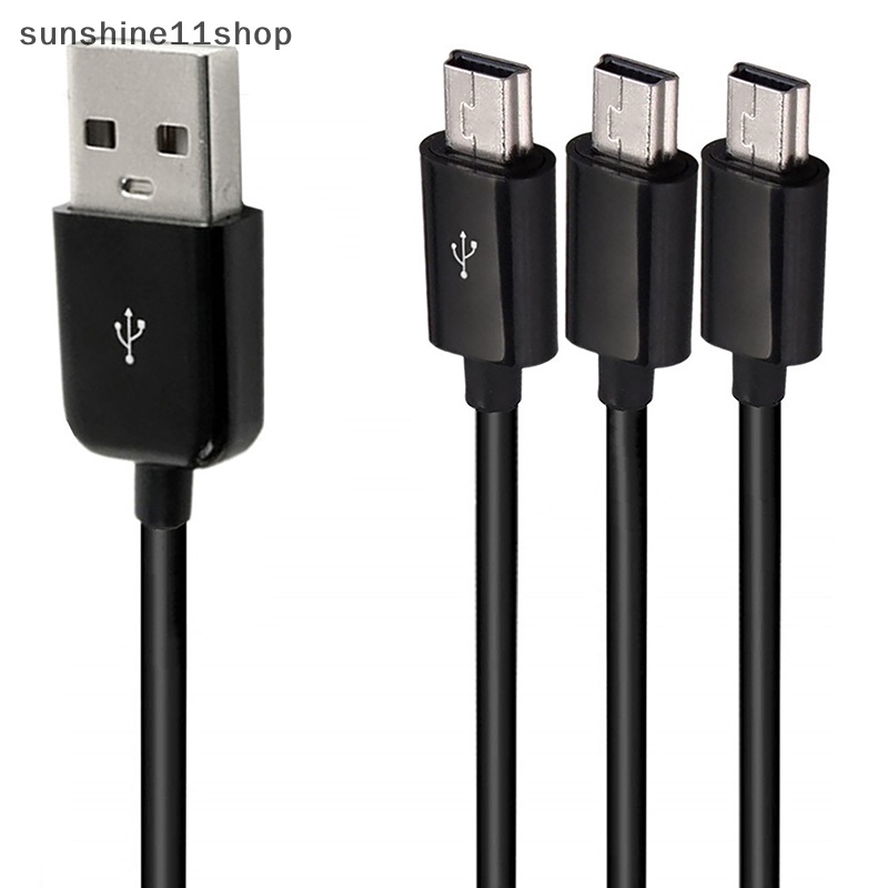 Sho 1M 3in1 Usb A Male 1sampai3 Usb 5Pin Kabel Data Charger Usb Mini Y Splitter N