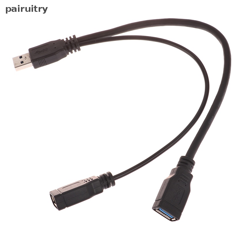 Prt Kabel Listrik Spliter Y Inovatif Dan Praktis Cord Extension USB 3.0 A 1pria Ke2Wanita Data Hub Power Adapter PRT