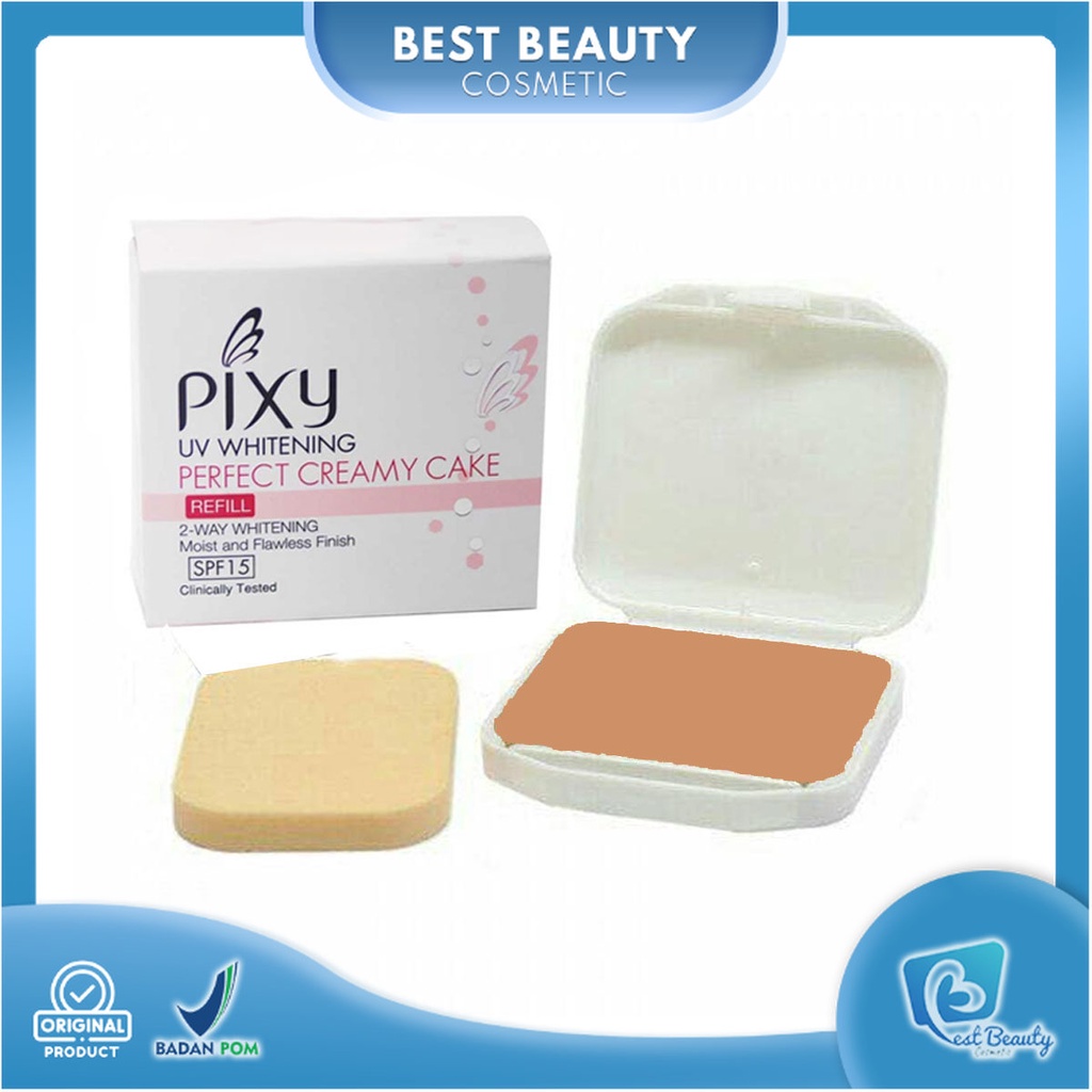 ★ BB ★  PIXY UV Whitening Perfect Creamy Cake FULL - Refill 11.5gr - Bedak Padat