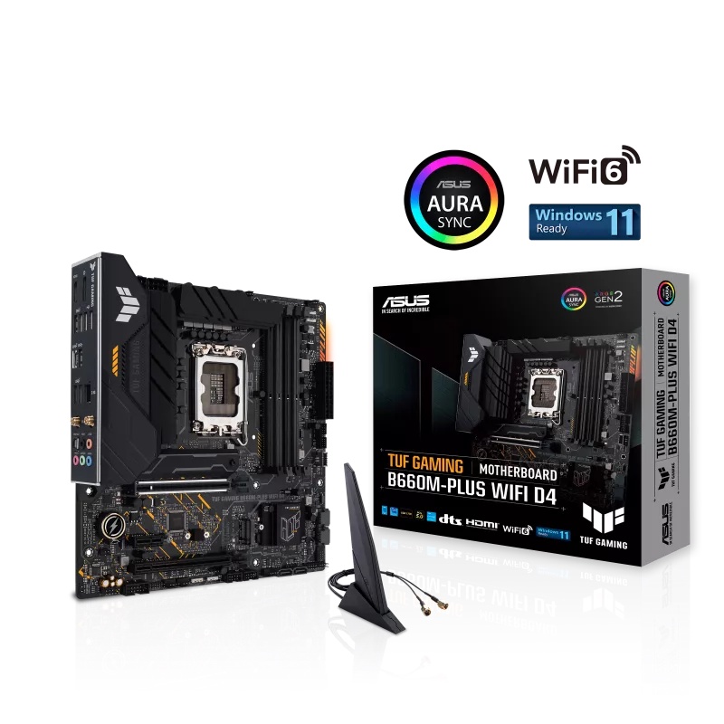 MAINBOARD ASUS TUF GAMING B660M-PLUS WIFI D4 | B660 LGA 1700 DDR4 Micro ATX