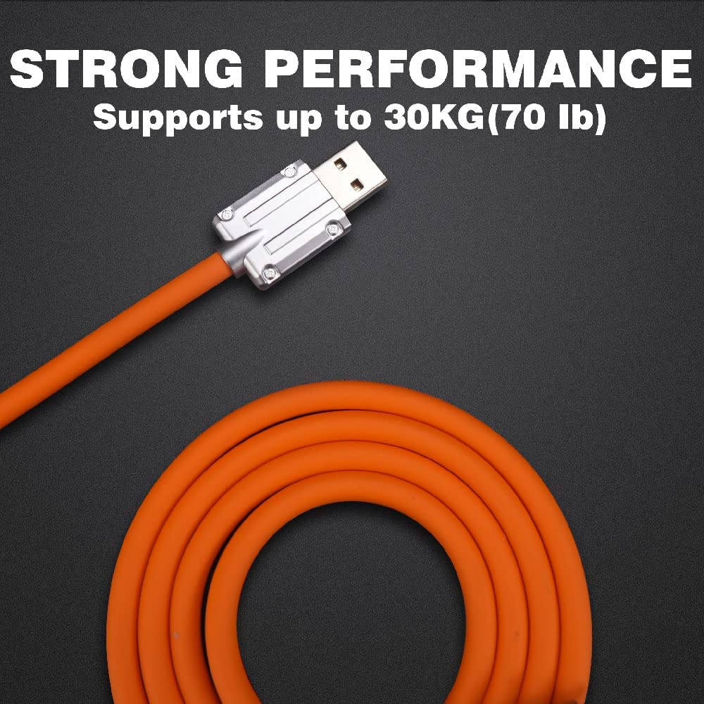 Kabel USB Musim Semi 6A 120W 2in1 Untuk iPhone Type-C Charger Cepat Kabel Data USB Yang Dapat Ditarik
