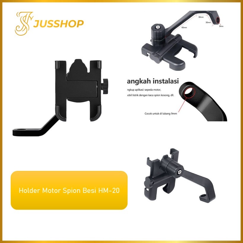 TGM - Holder Motor Spion HM-20 Universal murah bahan berkualitas HM20 HM 20 / Holder HP Motor