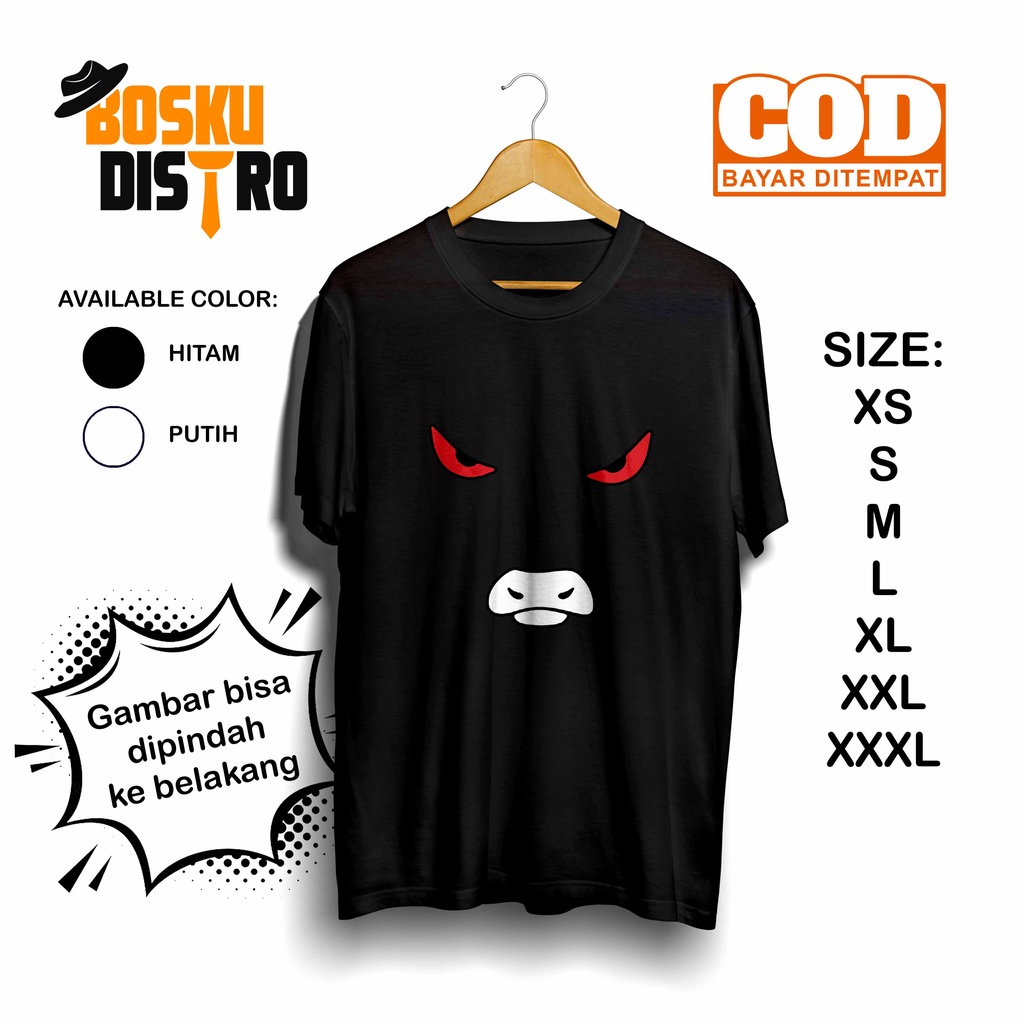 KAOS DISTRO | KAOS GAMBAR DAN KATA KATA KEREN | PDI BANTENG