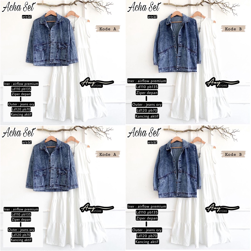 Pakaian Baju Busana Wanita ACHA SET by ANY 01/06 AS J72