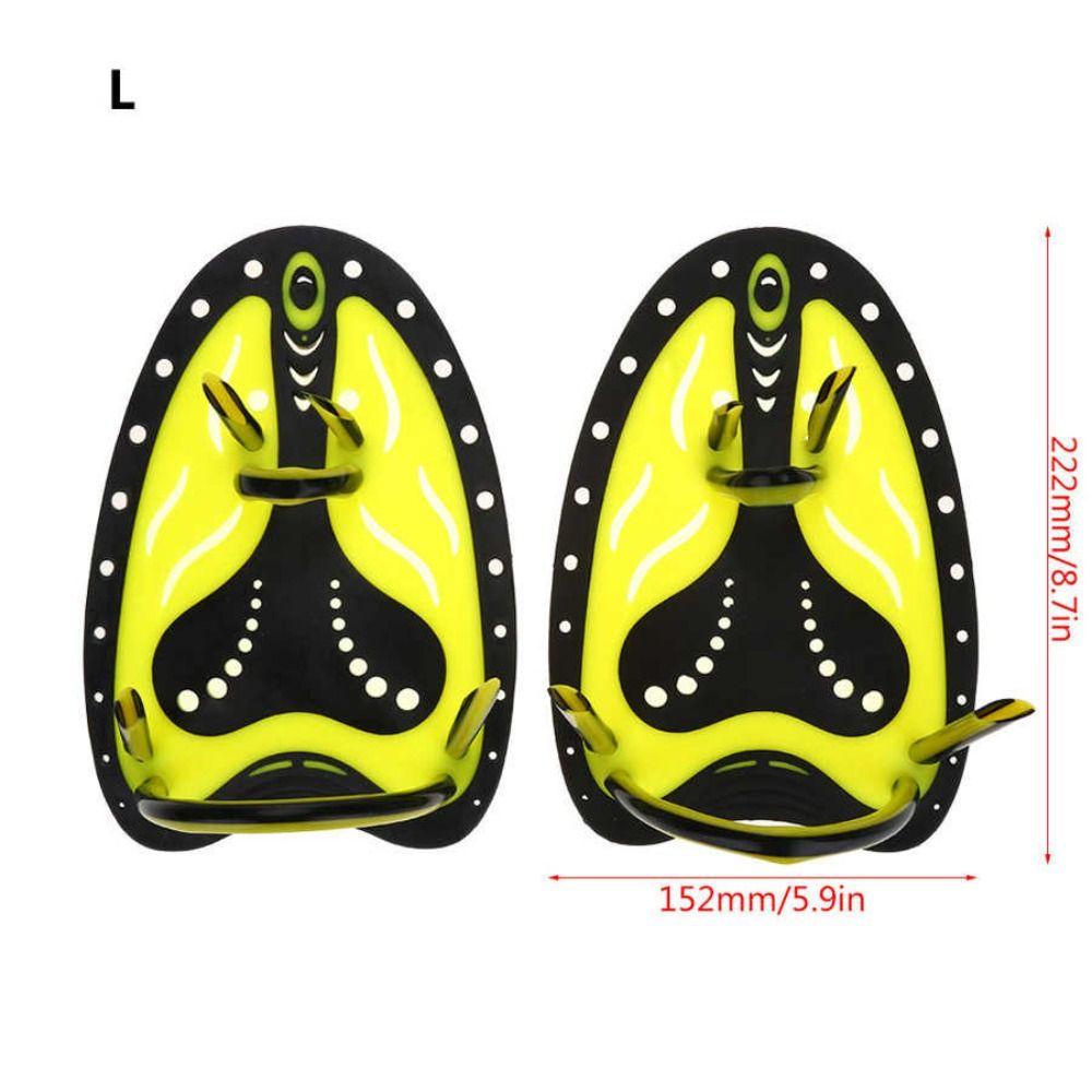 Lanfy Renang Dayung Pria 1pasang Tangan Webbed Aksesori Jari Webbed Dayung Renang Stroke Latihan Menyelam Diving Palm