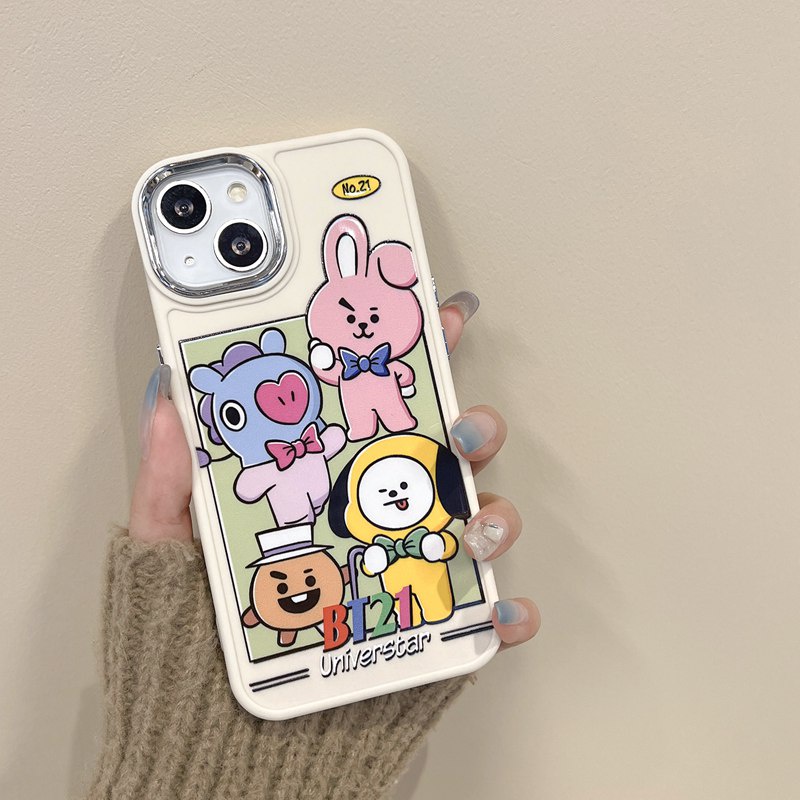 All New Electroplated Camera Skin Silicone Soft Case IPhone 11 12 13 14 Pro Max Women's Fashion Gift Cute Cartoon Phone Case BT