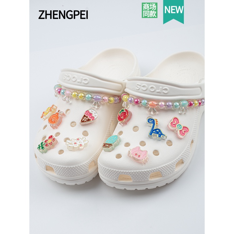 [fruit&amp;Dinosaurus]cocs Jibiz diy Shoe accessorie ins Shoe Decoration Sticker croc clog jbbitz Gesper Sepatu Untuk crocs charm pin